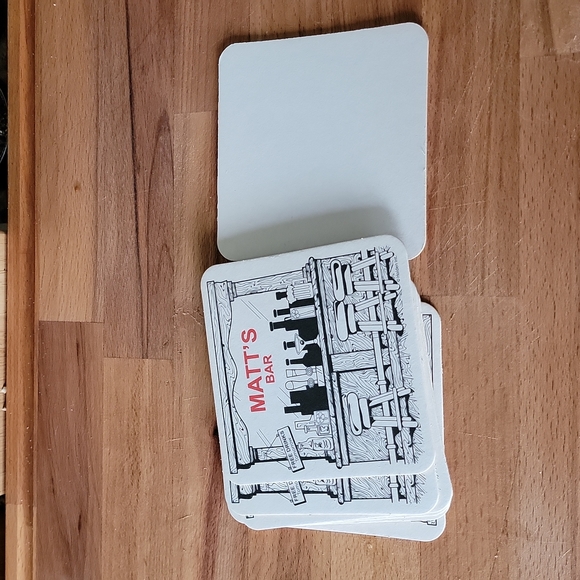 Set of 8 name plate coasters - Picture 2 of 2